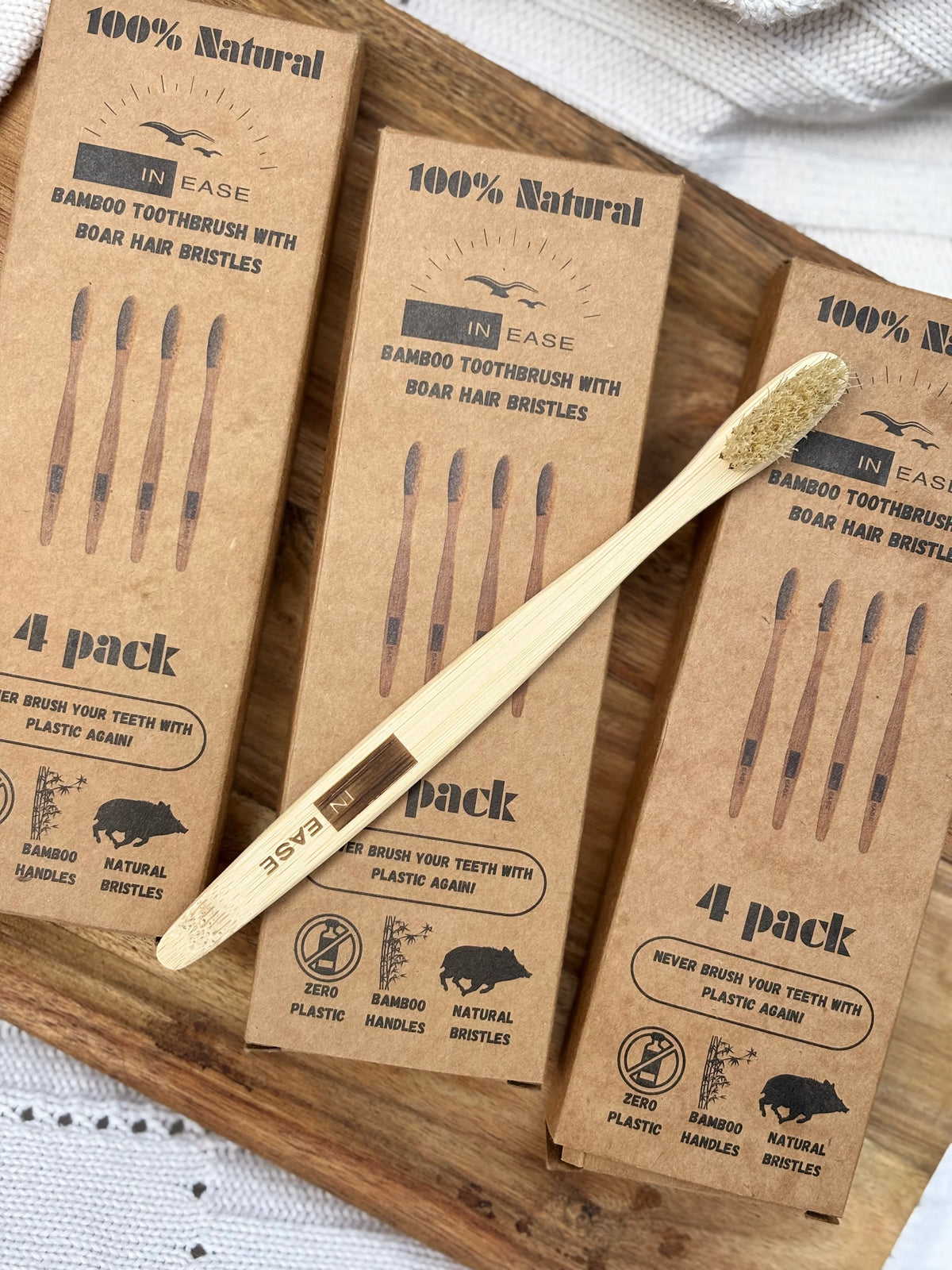 100% Natural Toothbrush 4-Pack